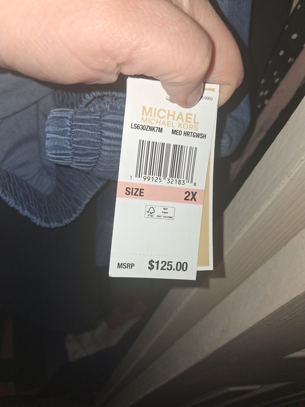 MICHAEL Michael Kors navy elastic-waist denim Pants